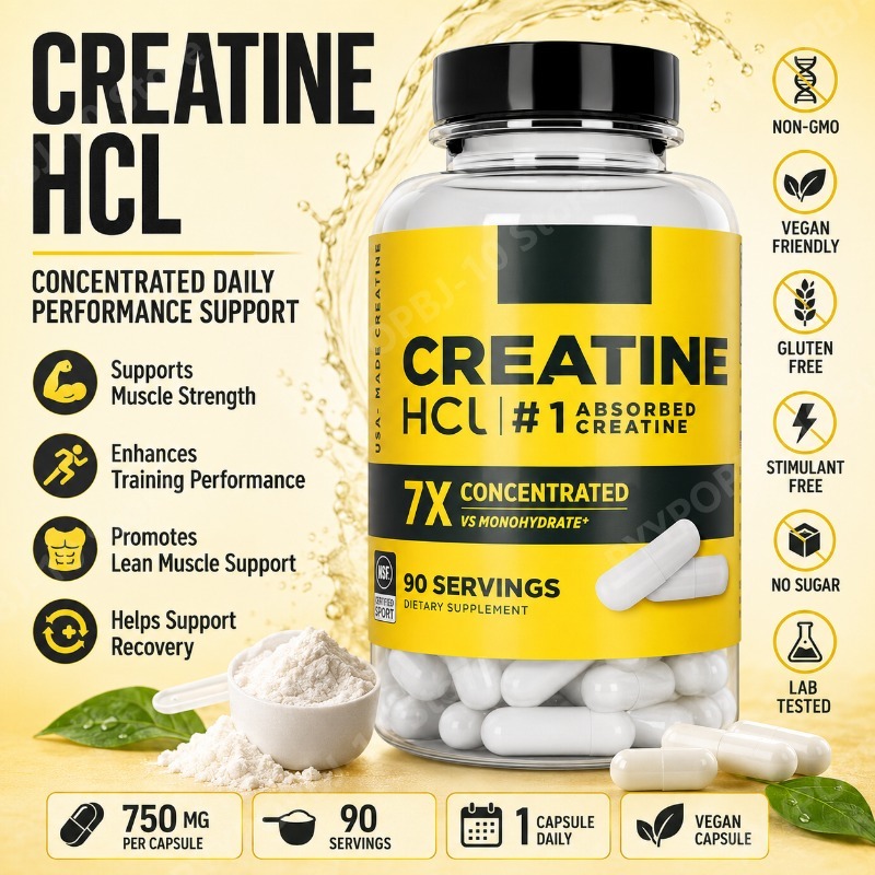 Creatine HCl 750mg 90 Capsules - Nutrition Fitness Supplements บทวิจารณ์และราคา