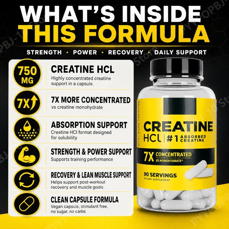 Creatine HCl 750mg 90 Capsules - Nutrition Fitness Supplements บทวิจารณ์และราคา