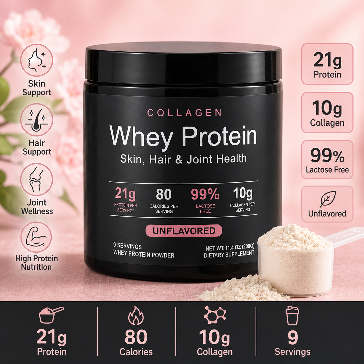 Collagen Whey Protein Powder 2 - Nutrition And Fitness บทวิจารณ์และราคา