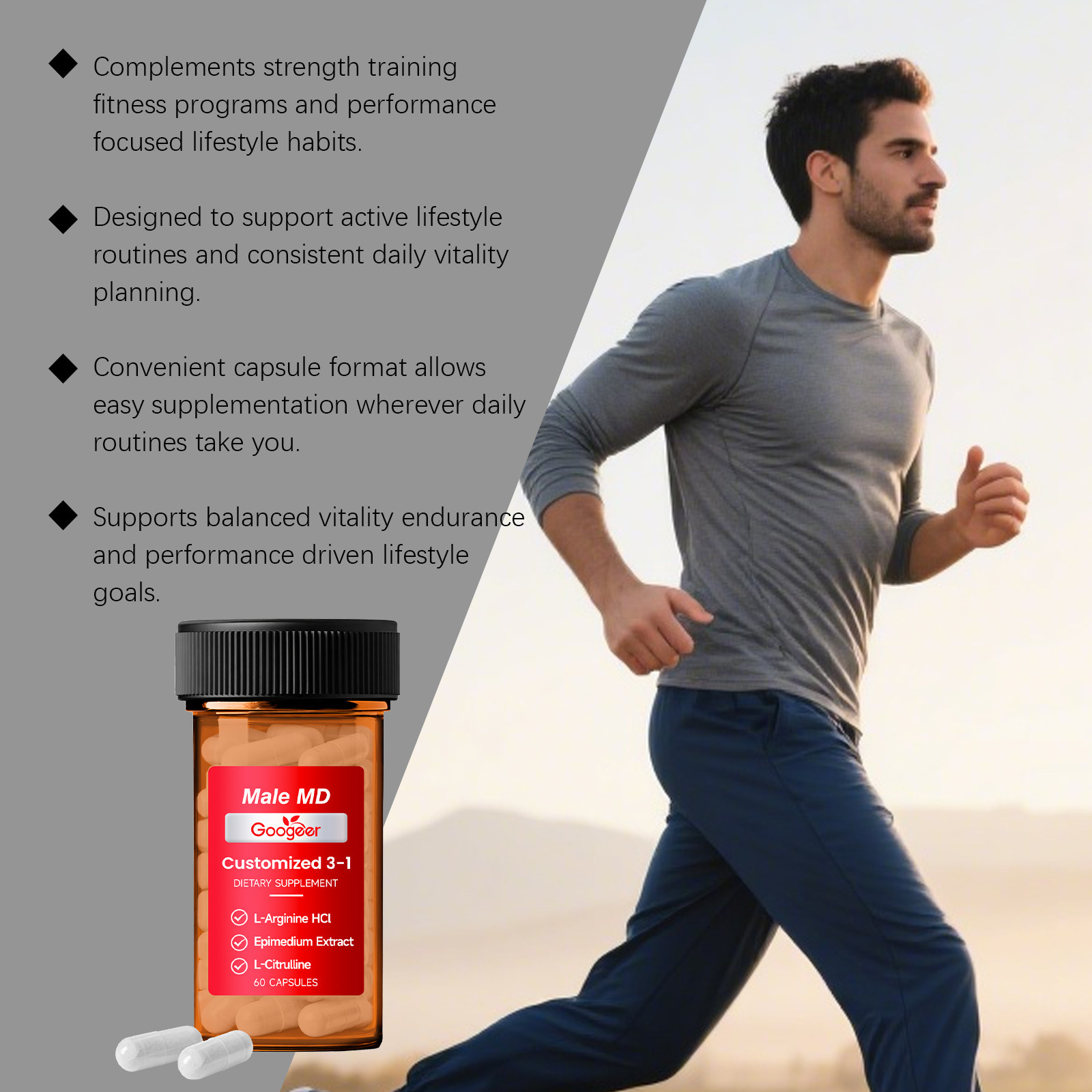 GOOGEER Men's Health Capsules  - Nutrition Fitness Supplements บทวิจารณ์และราคา