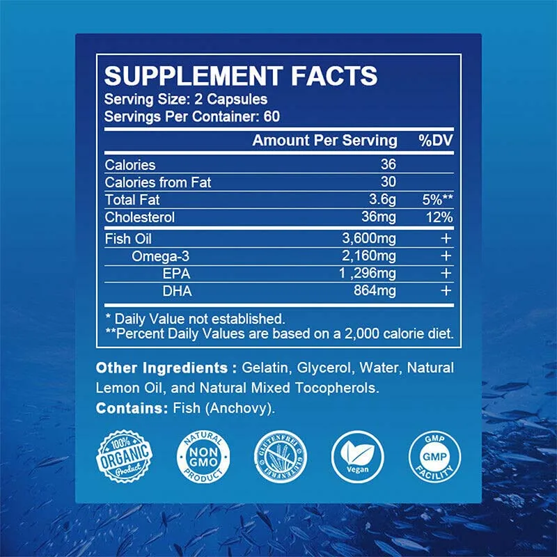 Omega 3 Fish Oil Capsules - Bo - Omega 3 Fish Oil บทวิจารณ์และราคา