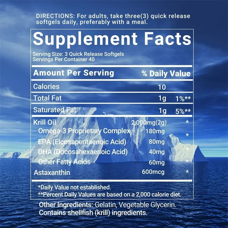 Antarctic Krill Oil Capsules - - Omega 3 Fish Oil บทวิจารณ์และราคา