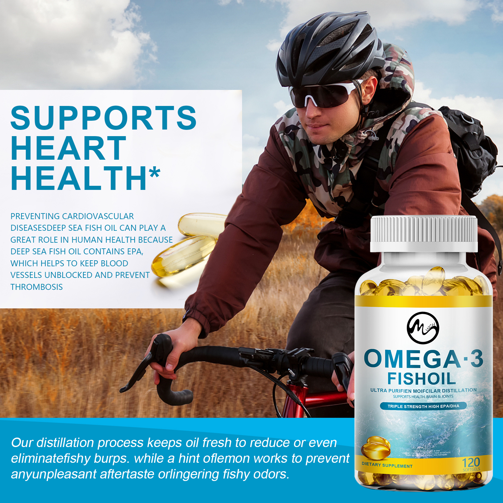 Omega-3 Fish Oil Supplement -  - Omega 3 Fish Oil บทวิจารณ์และราคา