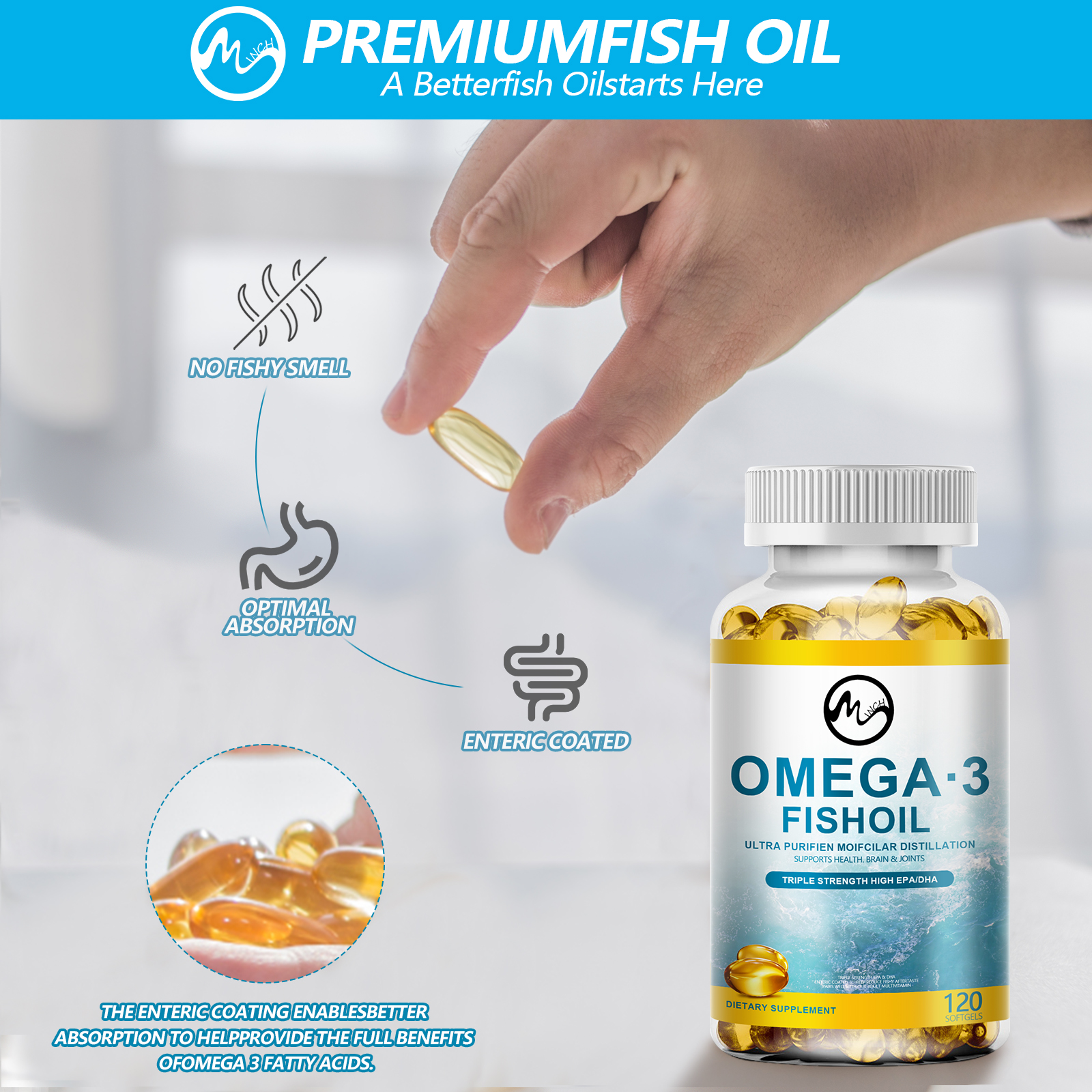 Omega-3 Fish Oil Supplement -  - Omega 3 Fish Oil บทวิจารณ์และราคา