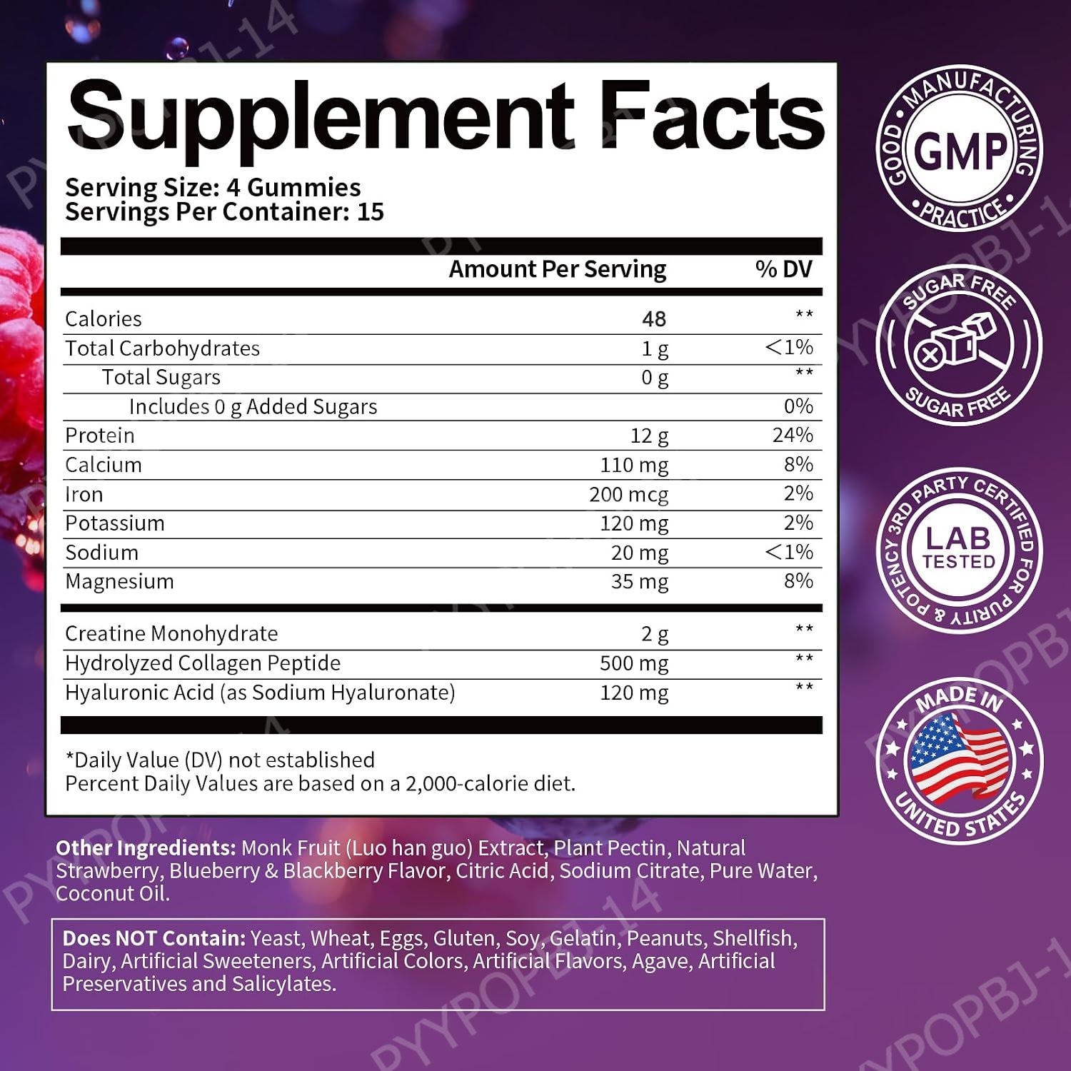 Protein Gummies with Whey Crea - Nutrition Fitness Supplements บทวิจารณ์และราคา