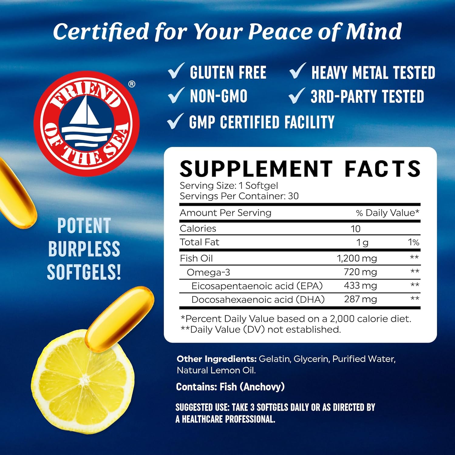 Omega 3 Fish Oil - Supports Th - Omega 3 Fish Oil บทวิจารณ์และราคา