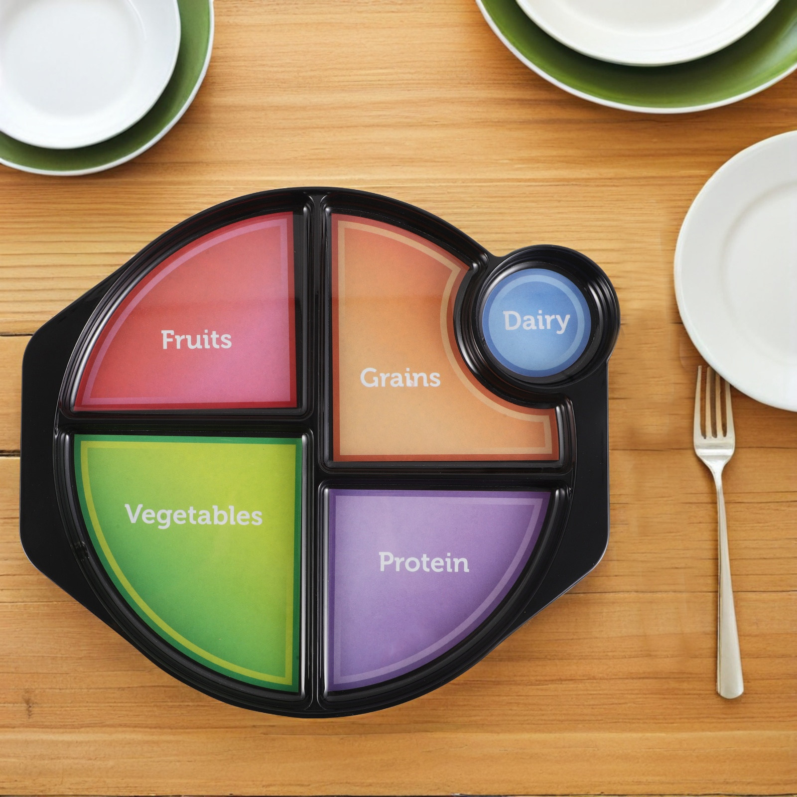 Portion Control Plate Balanced - Nutrition & Fitness Hub Photos บทวิจารณ์และราคา